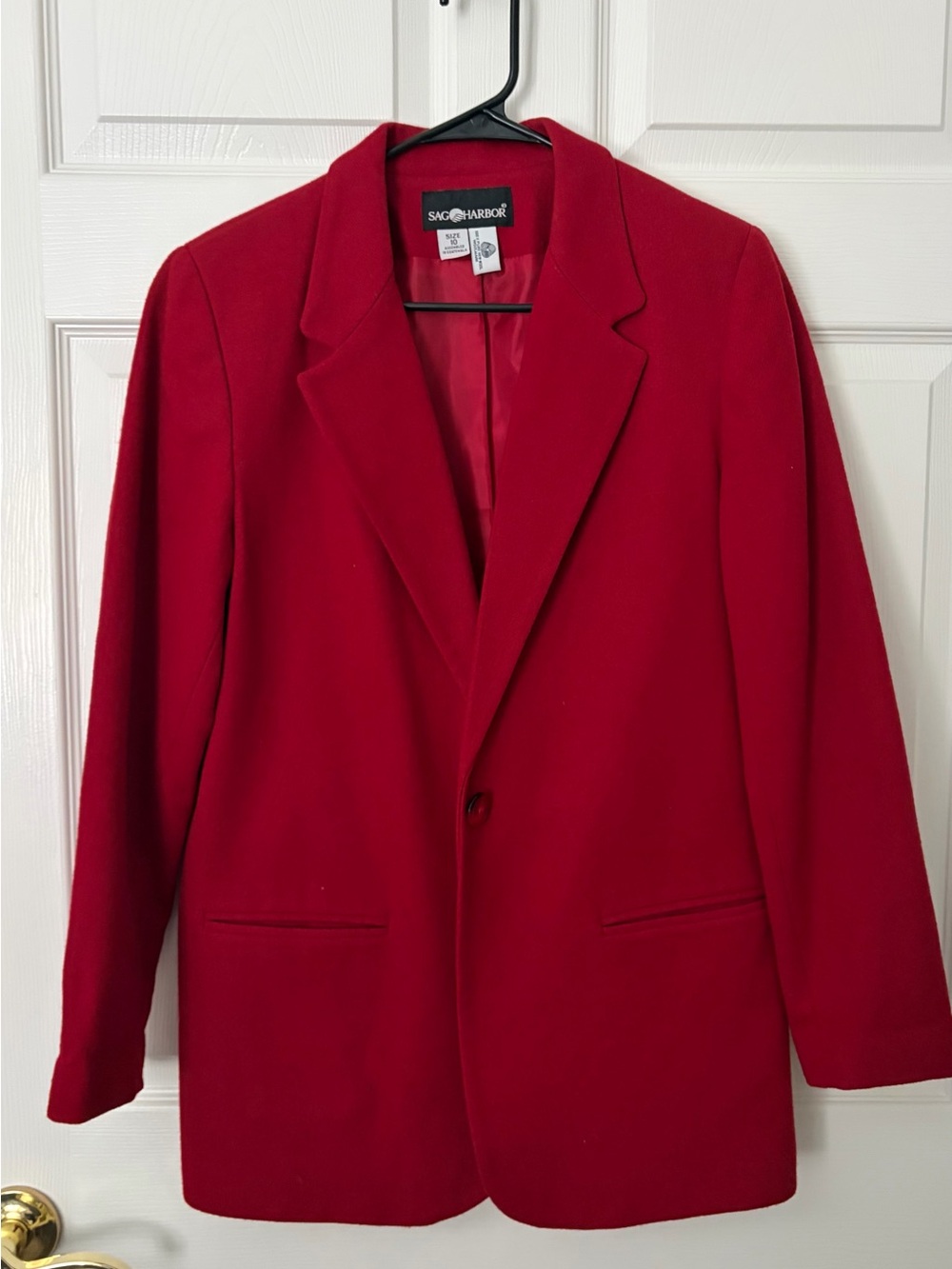 Sag Harbor Red Single-Button Women's Blazer